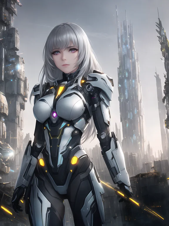 Award Winning Photo Of A Beautiful Cyborg Woman, Wearing Tit...