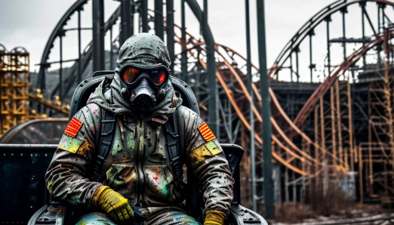 Paint Splatters, Deadly Stalker From Chernobyl In A Gasmask...