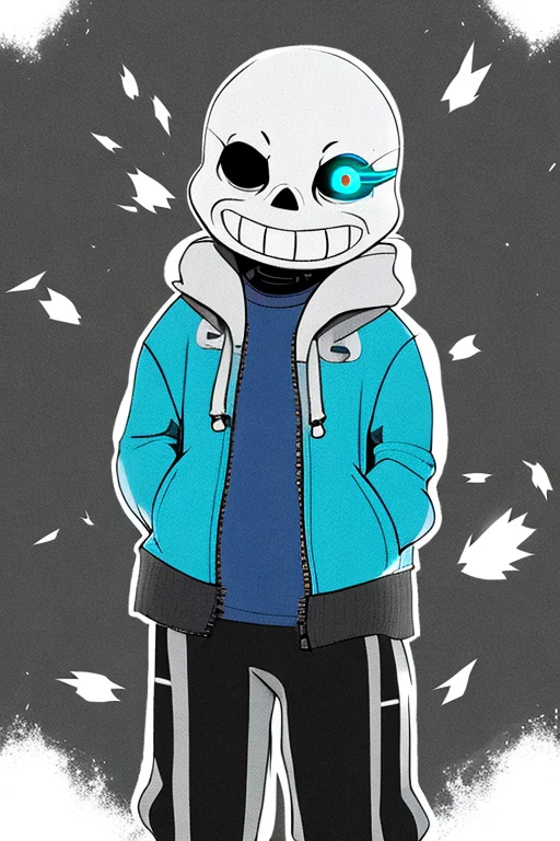 Sans, Undertale, 1boy, Fire, Goldern Sans, Flaming Eye, Gast...