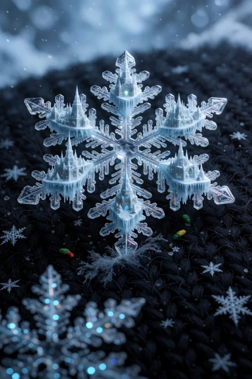 Extreme Macro Photography Of A Single, Perfect Snowflake Res...