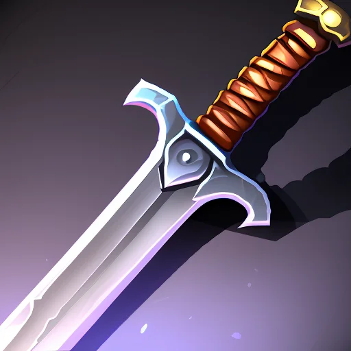 Sword, Stylized Game Icon