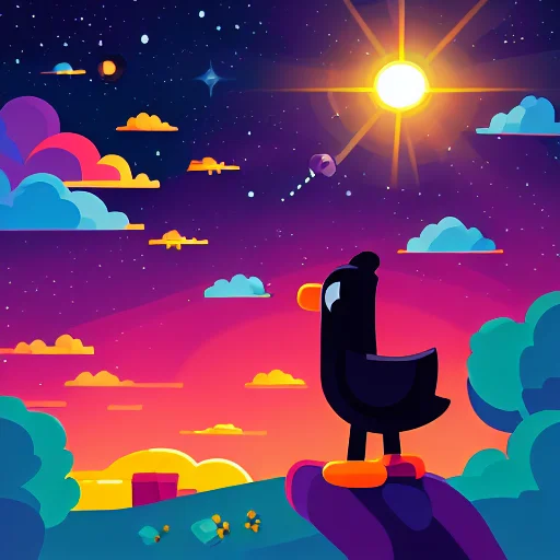 Lorakurzgesagtartstylev1dreamlike1 Starry,bird,kurzgesagt Bi...
