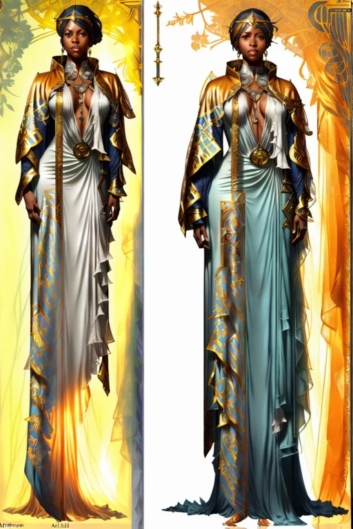 Full Body Portrait Of A Female Character, Fantasy Concept C...