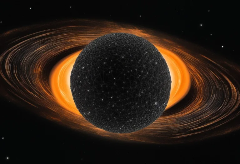 Pitch Black Sphere1.4 In The Center Of Space, Surrounded By...