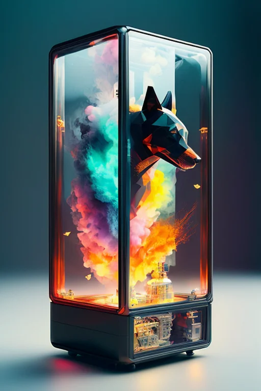Knollingcase, Black Dog, Vibrant, Photo Realistic, Realistic...