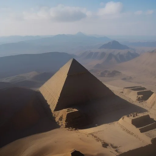Egyptian Pyramids Flying In The Sky,