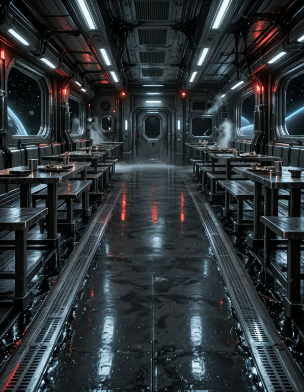 3d3n Sh1p, Photorealistic, Frontal View Of The Same Crew Mes...