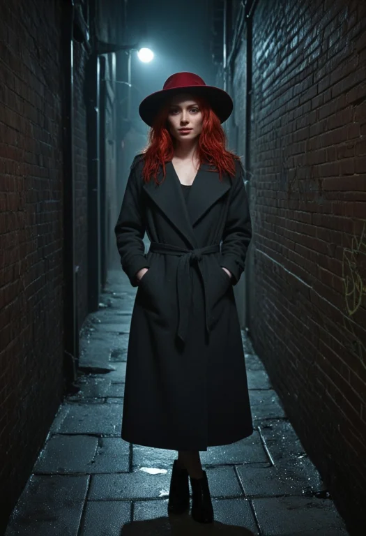 A Cinematic Artistic Photograph Of A Beautiful Adult Red-hai...