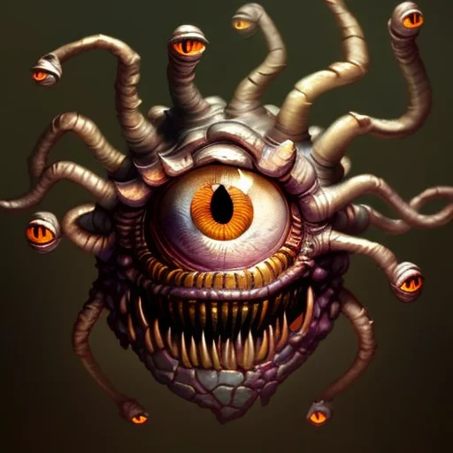 Close-up Portrait Of A Beholdermonster, Fantasy, Medieval, V...