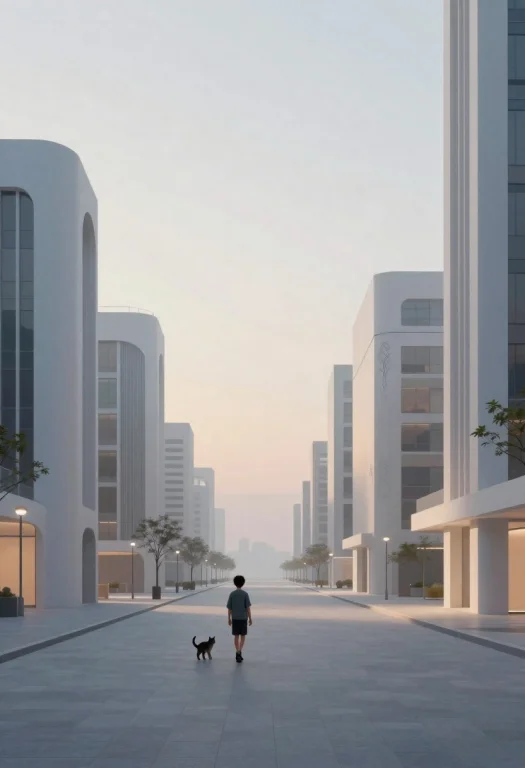 Masterpeice, Photorealistic, Minimalistic. A Sprawling Citys...