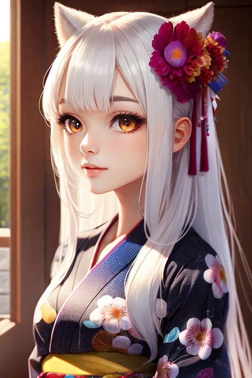 Ulmtradetailed Professional Photo Of A Long White Hair 1girl...