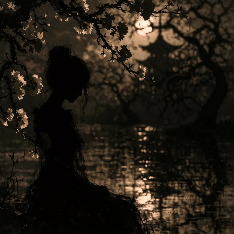 Ta86wistfall, Painterly Nocturnal Scene, Shadowy Feminine Si...