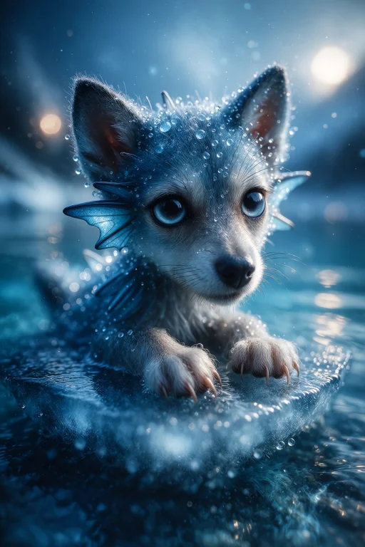 Bradhamel Art Style, Glow Style, A Hyper-realistic Aquatic C...