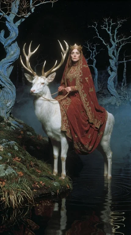 Queen Riding A Stag
