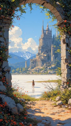 Renaissance Style Anime Artwork A A Foreground Framing Compo... — FLUX AI Prompt: Renaissance style anime artwork A A foreground framing composition, shot through...