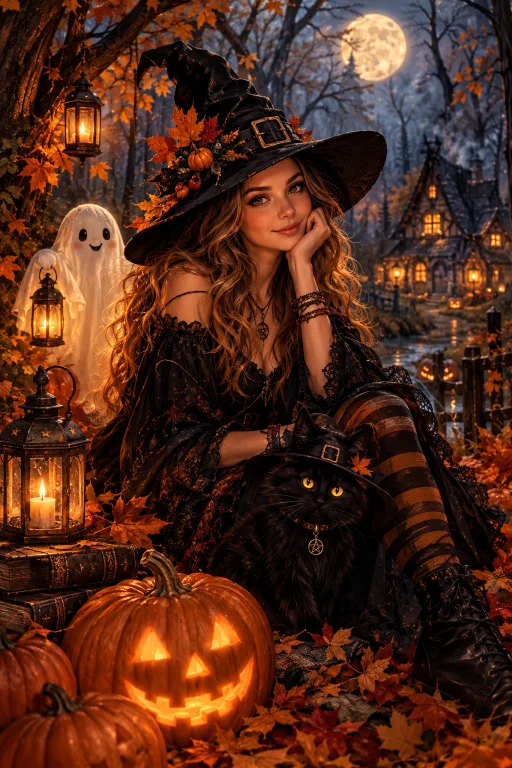 Halloween, Halloween Art, Halloween Witch, Witch, Autumn Wit...