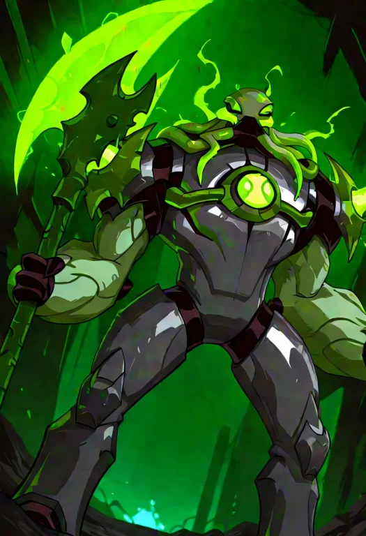 Loravilgax-101 Vilgax, No Humans, Solo, Green Eyes, Silver A...