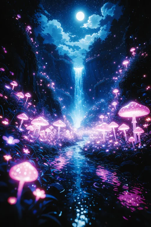 Zidiusart, A Vertical Anime-style Landscape Illustration Of...