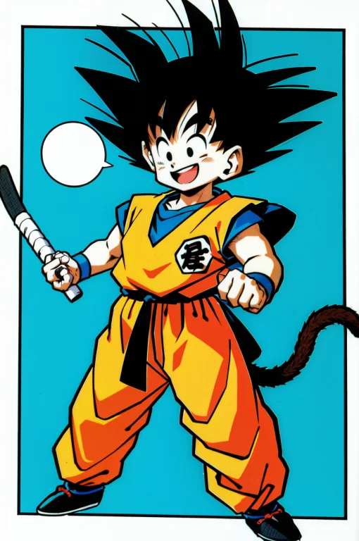 Toriyama Akira, 1boy, Son Goku, D, Black Eyes, Black Footwea...