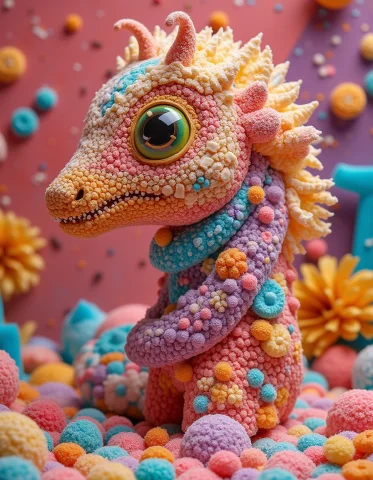 Candy Sculpture Mode, Sugary Textures, Vibrant Colors, Era 2... — FLUX AI Prompt: Candy Sculpture mode, sugary textures, vibrant colors, era 2020s contemporary, c...