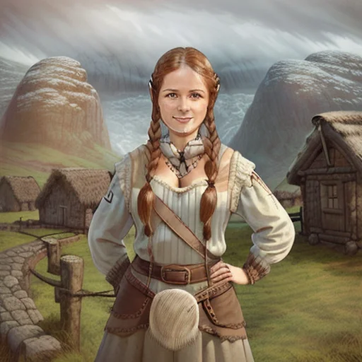 Lorawrc1, Wrc Style, Cute Viking Woman With Shy Smile Posing...
