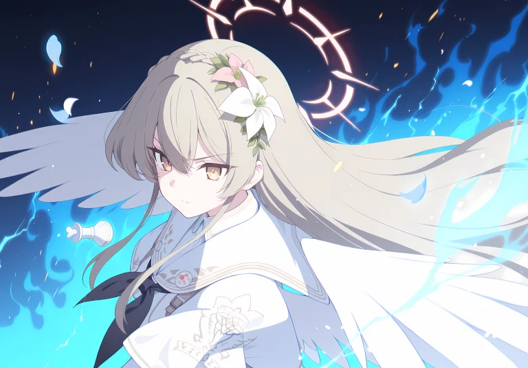 1girl, Solo, , Nagisa Blue Archive, Very Long Hair, Platinum...