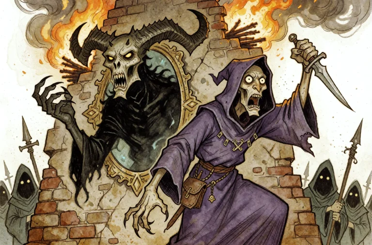A Dragonbanerpg Style Illustration Depicts A Demonic Figure...