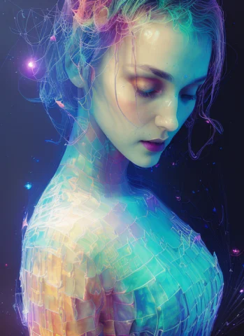 Chromav51.2 A Woman By Agnes Cecile, Luminous Design, Pastel... — Stable Diffusion AI Prompt: (chromaV5:1.2) a woman by agnes cecile, luminous design, pastel colours, ink dri...