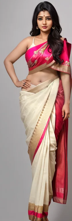 Masterpiece, Best Quality, Semi-realistic, Indian Mature Wom...