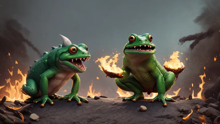 A Fantz Monster Design, Funny, Ultra Detailed, Cute,frog, Ph...