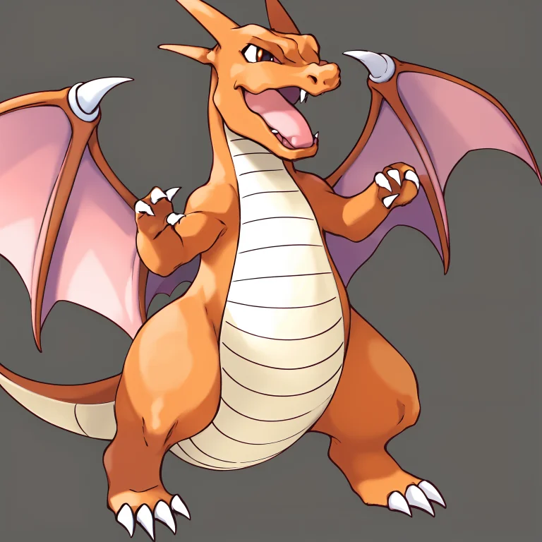 Sugimori Ken Style, Pokemon Creature, Dragonite, Charizard M...
