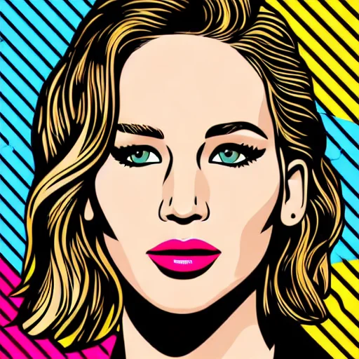 Portrait Of Person Name In Roypop Style, Digital Art, Trendi...