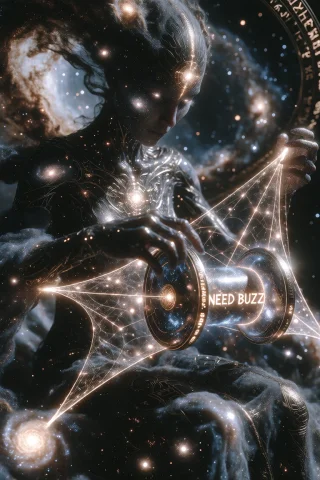 A Cinematic, Hyper-detailed Photograph Capturing A Colossal... — Stable Diffusion AI Prompt: A cinematic, hyper-detailed photograph capturing a colossal Cosmic Matriarch, Th...