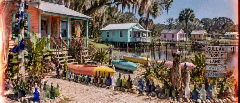 Gullah-gullah Islanders Houses, Noisy Posterized 8mm Coloriz...