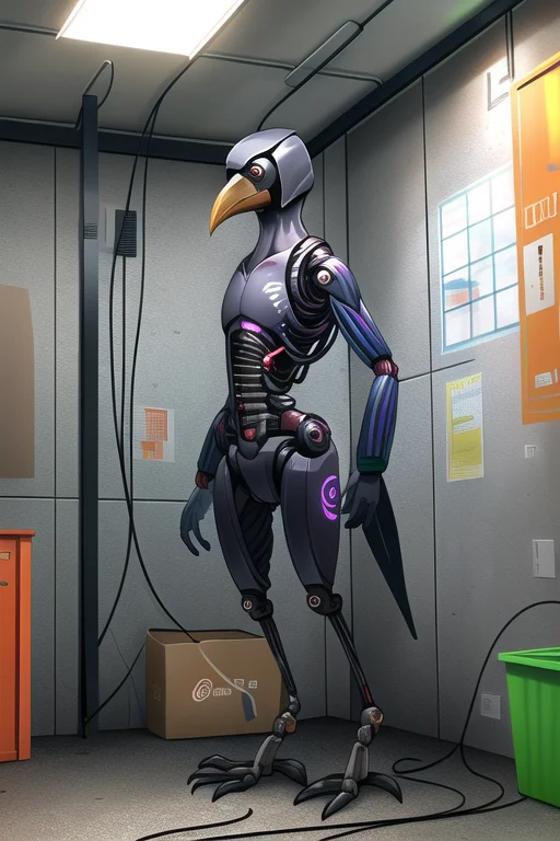 A Animatronic Crow, Garage, Cables