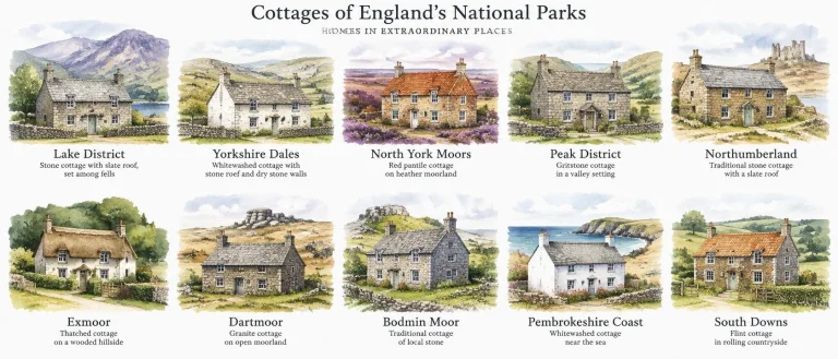 Watercolour Comparison, Representative Cottager Homes Of Eng...