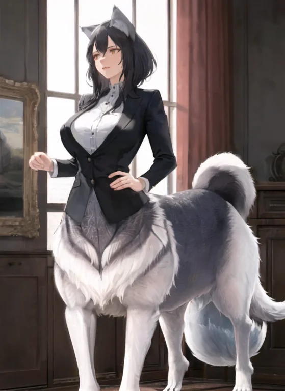 Masterpiece, Best Quality,a Portray Of A Woman ,taur,wolf 1....