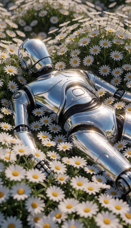 Hyper-realistic 3d Render, Macro Photography. A Humanoid Met...