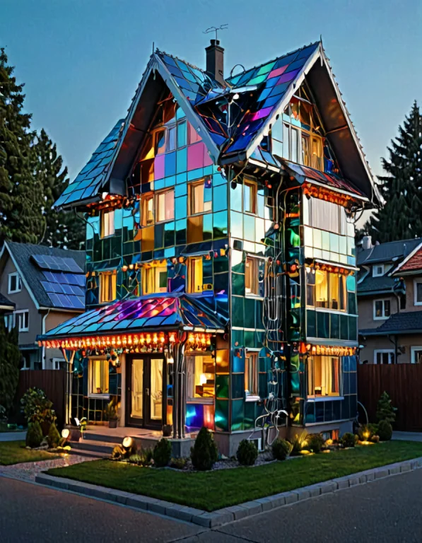 A Cozy Suburban House Entirely Constructed From Dense Circui...