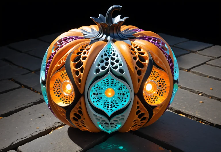 Lazypos, Magic Halloween Jack-o-lantern, Glowing Internal Li...