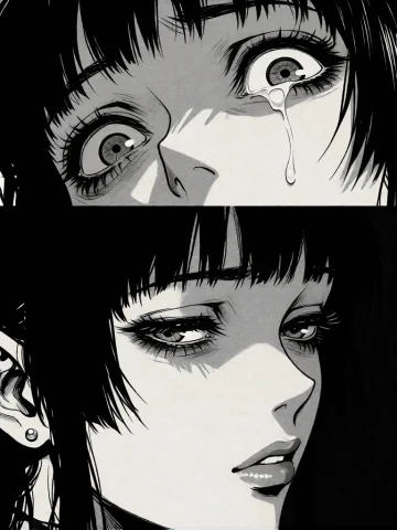 A Black-and-white Digital Drawing In A Manga Or Comic Book S... — Stable Diffusion AI Prompt: a black-and-white digital drawing in a manga or comic book style, featuring a cl...