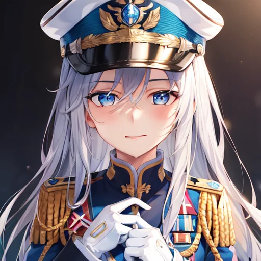 1girl, Gloves, Hairbetweeneyes, Hat, Jacket, Longhair, Longs...