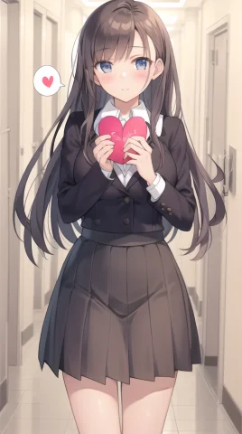 Masterpiece, Best Quality, Girl, In School Hallway, Holding... — Stable Diffusion AI Prompt: masterpiece, best quality, girl, in school hallway, holding love letter, spoken...