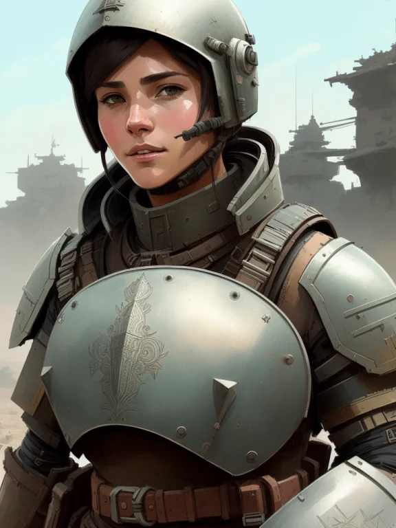Art By Ian Mcque1.1, A Woman In Armor, Intricate Details, Sh...