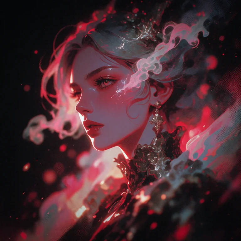 Rendered In Bold Monochromatic Crimson Pop Art. The Backgrou...