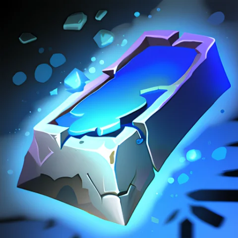 Azure Steel Ingot, Stylized Game Icon — Stable Diffusion AI Prompt: azure steel ingot, stylized game icon