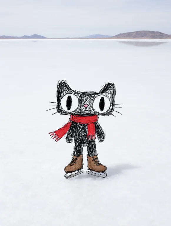 This Is A Striking Mixed-media Artwork Featuring A Playful,...
