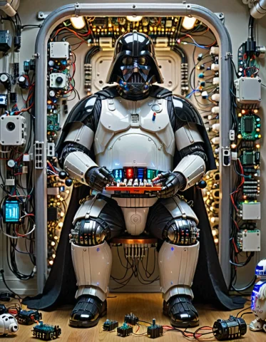 A Witty And Gloriously Unhinged Humorous Scene Of Baymax Act... — SDXL AI Prompt: A witty and gloriously unhinged humorous scene of Baymax acting as a doctor, che...