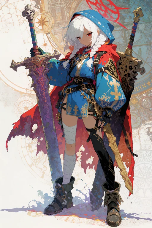 Velnari, Azure Youth Anime Art Style, , A Young Woman With W...