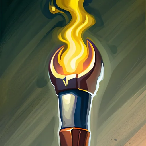 Torch, Stylized Game Icon, By Greg Manchess, Trending On Art...